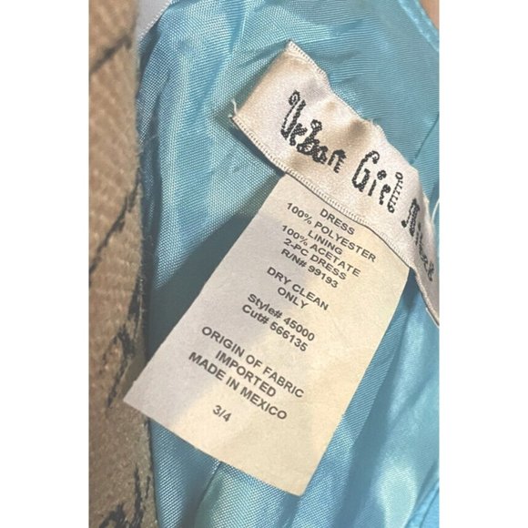 VinatagY2K 90's Urban Girls Teal Princess Prom dress 3/4 Breakfast At Tiffany's - Picture 6 of 12